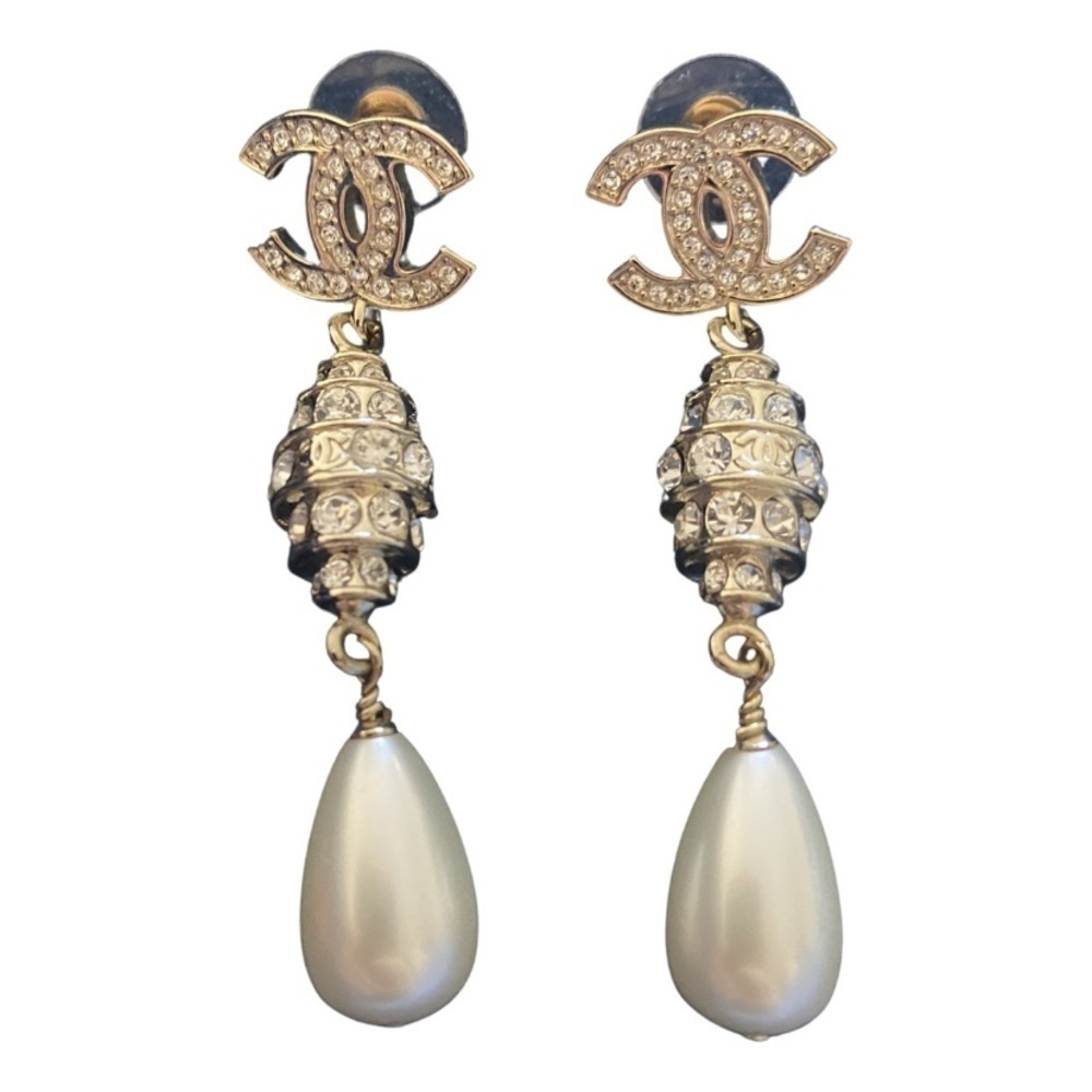 Chanel CC Pearls and Stones Earrings